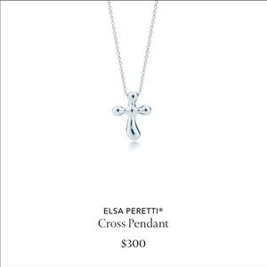 Tiffany & CO Elsa Peretti Sterling Cross Necklace